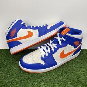 Nike Air Jordan 1 Mid Knicks 2023 Wheaties Blue Orange FD1029-400 Size 18 Men